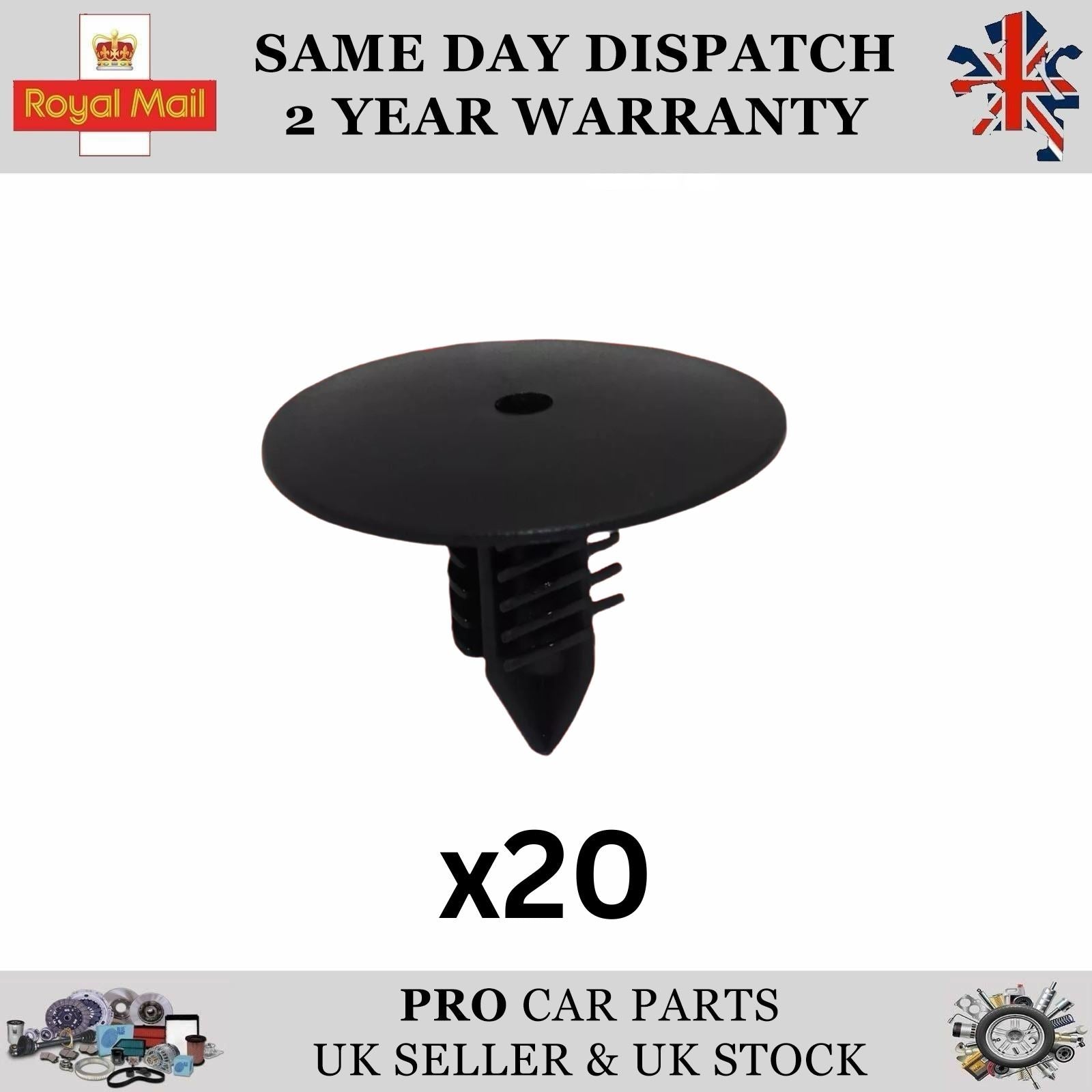 20X Fits Renault Clio Mk2 Mk3 Kangoo Wheel Arch Cover Panel Splash Guard Clips