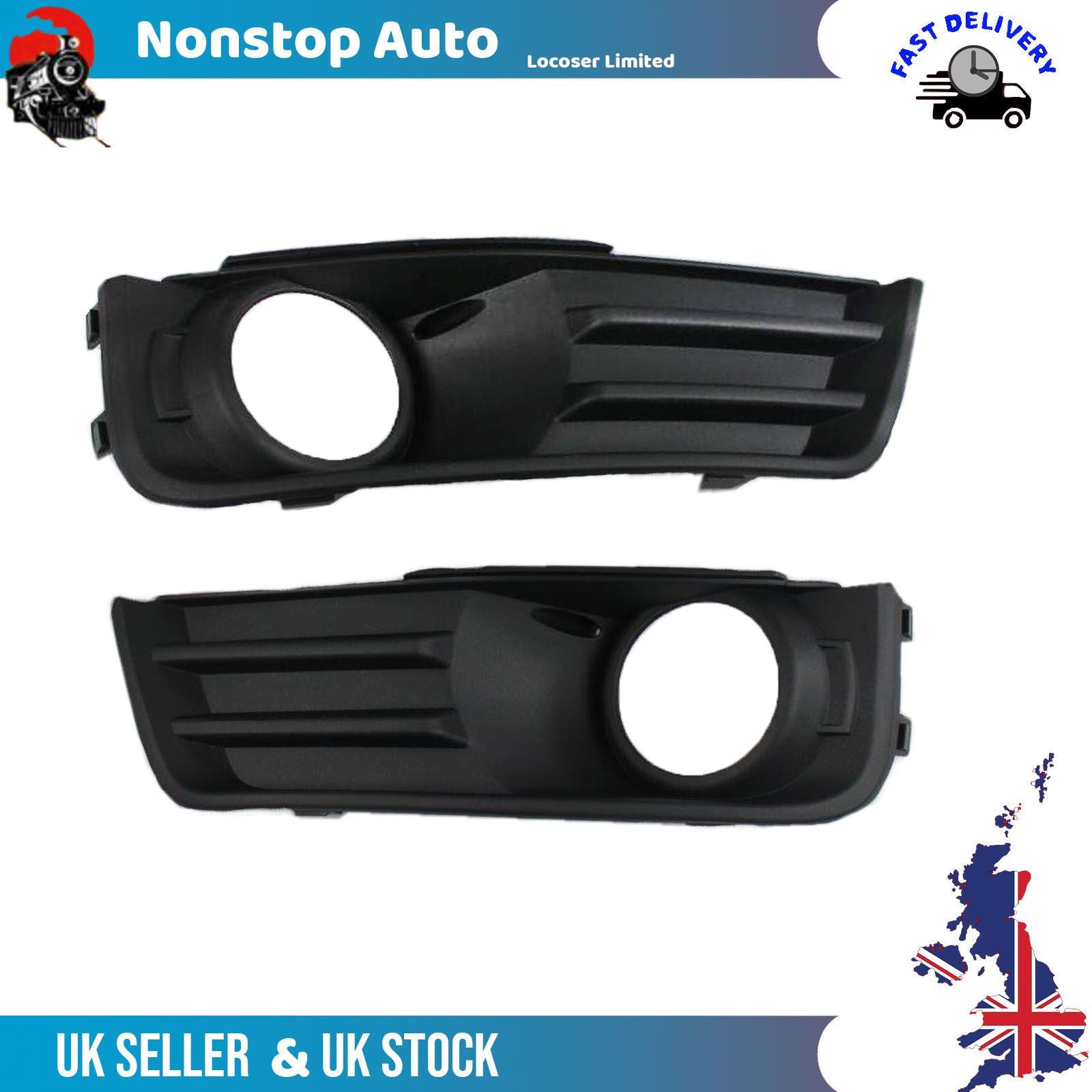 2X FRONT BUMPER GRILL Fog Light FITS FORD FOCUS C MAX 3M51R19953AD