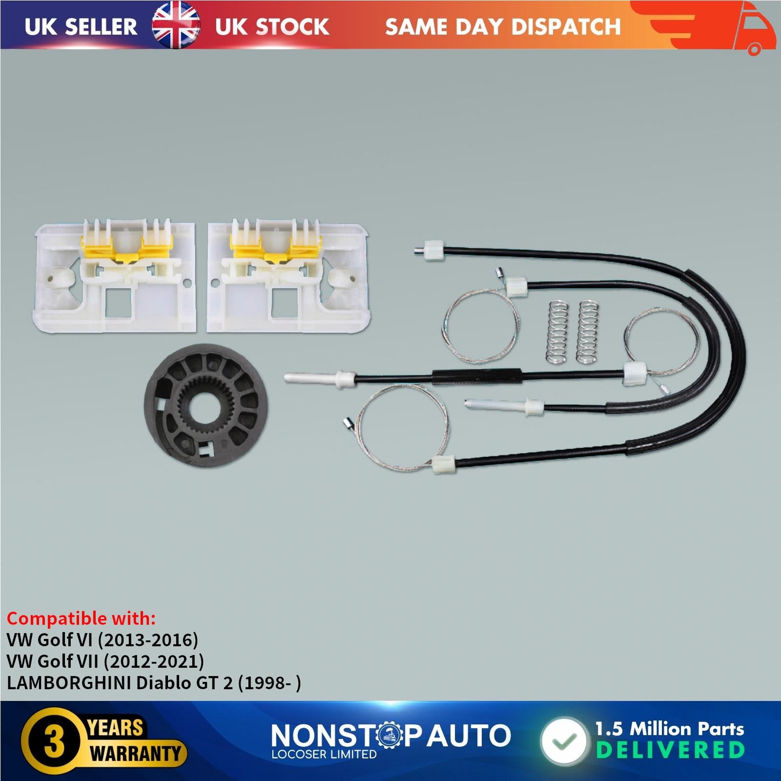 Fits VW Golf VI VII LAMBORGHINI GT 2 Window Regulator Repair Kit Front Right Side