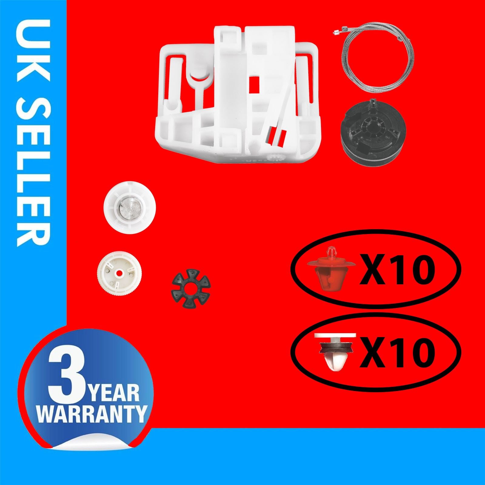 FOR RENAULT MEGANE MK2 WINDOW REGULATOR REPAIR KIT REAR SIDE RIGHT