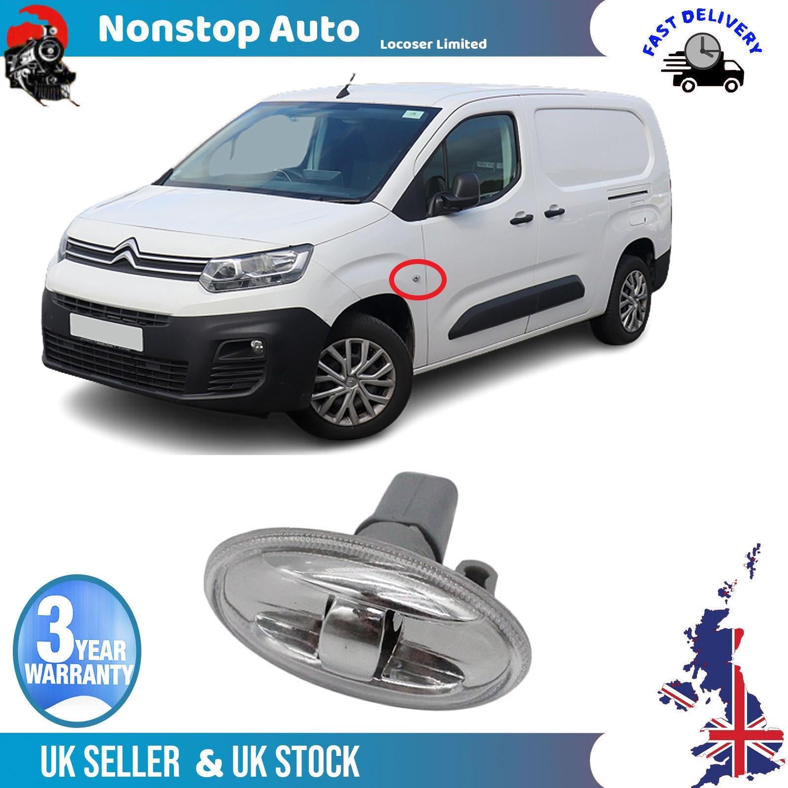 Side Indicator Repeater Lamp R or L For CITROEN Berlingo C1 I II C2 C3 I Picasso Pluriel C4 Cactus C5 I II Jumpy III Spacetourer 6325G3