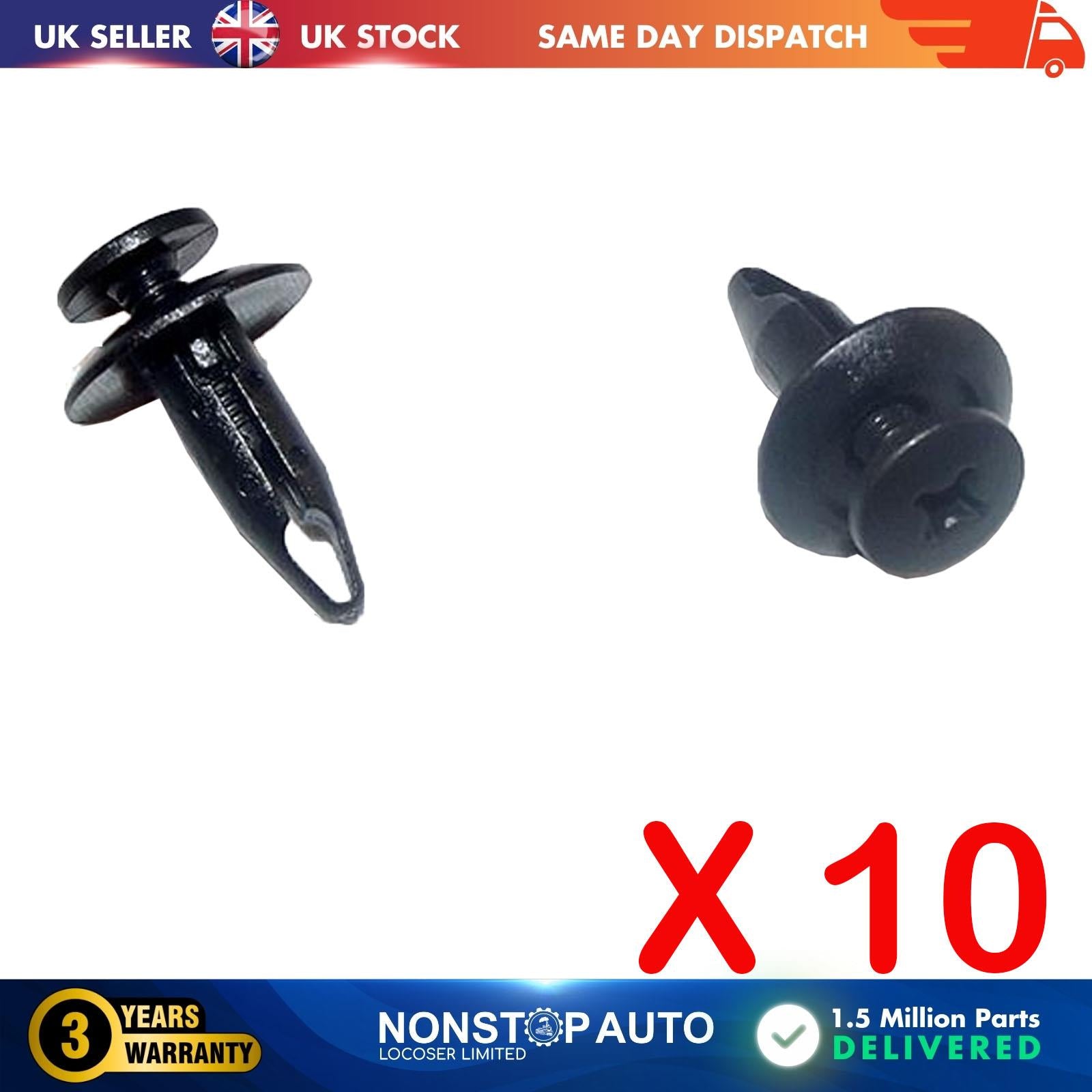10X Mudshield Push Type Retainer Clips For FORD 96SG16K262 1007932 W703915SSYYB6