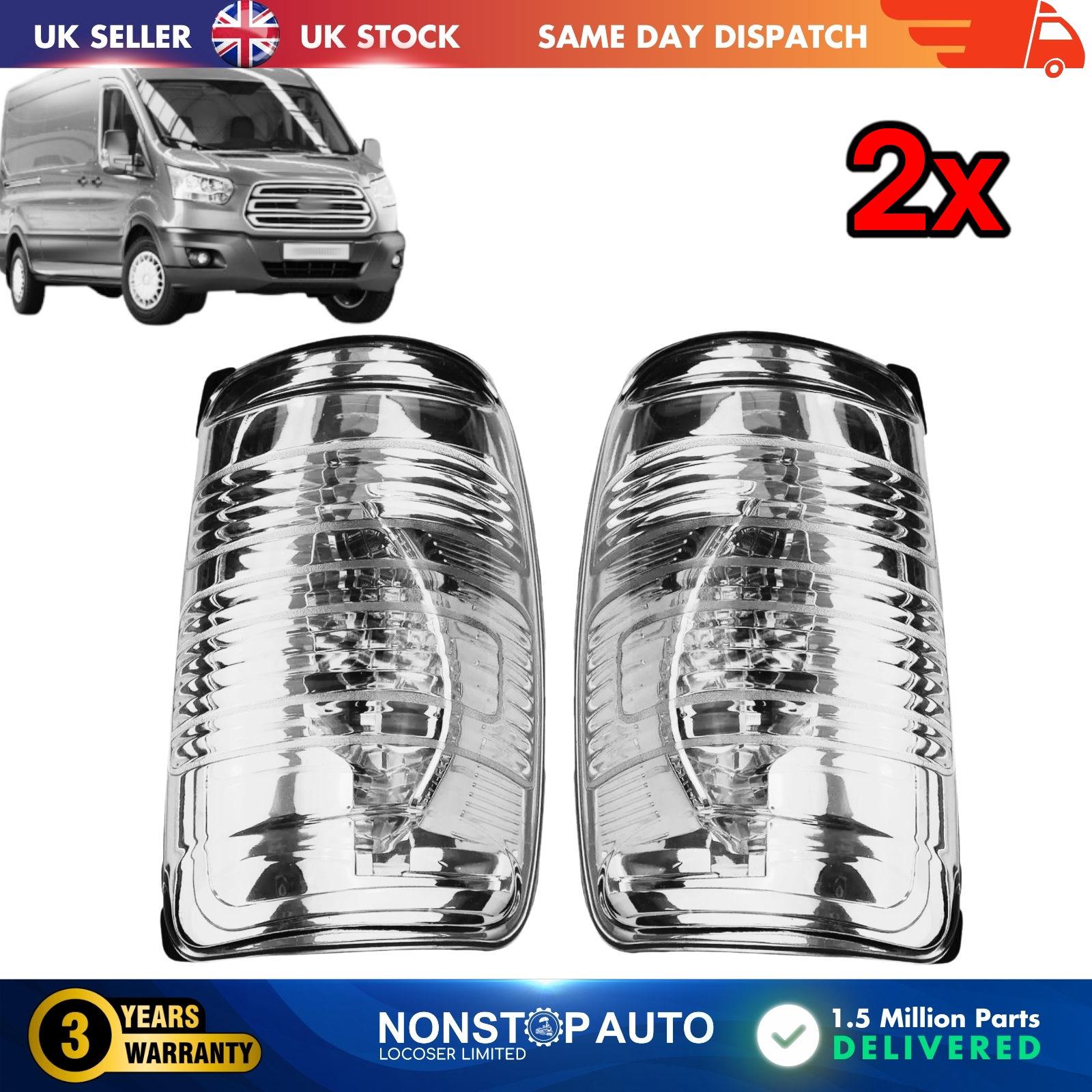 2X Wing Mirror Indicator Lens Light Left & Right For FORD Transit Mk8 2019-On 1910471 1910472