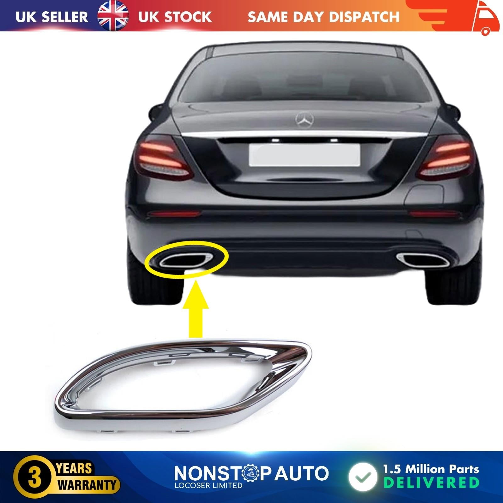 Exhaust Tips Tailpipe Cover Trim Left For MERCEDES A B C E Class A2058852221