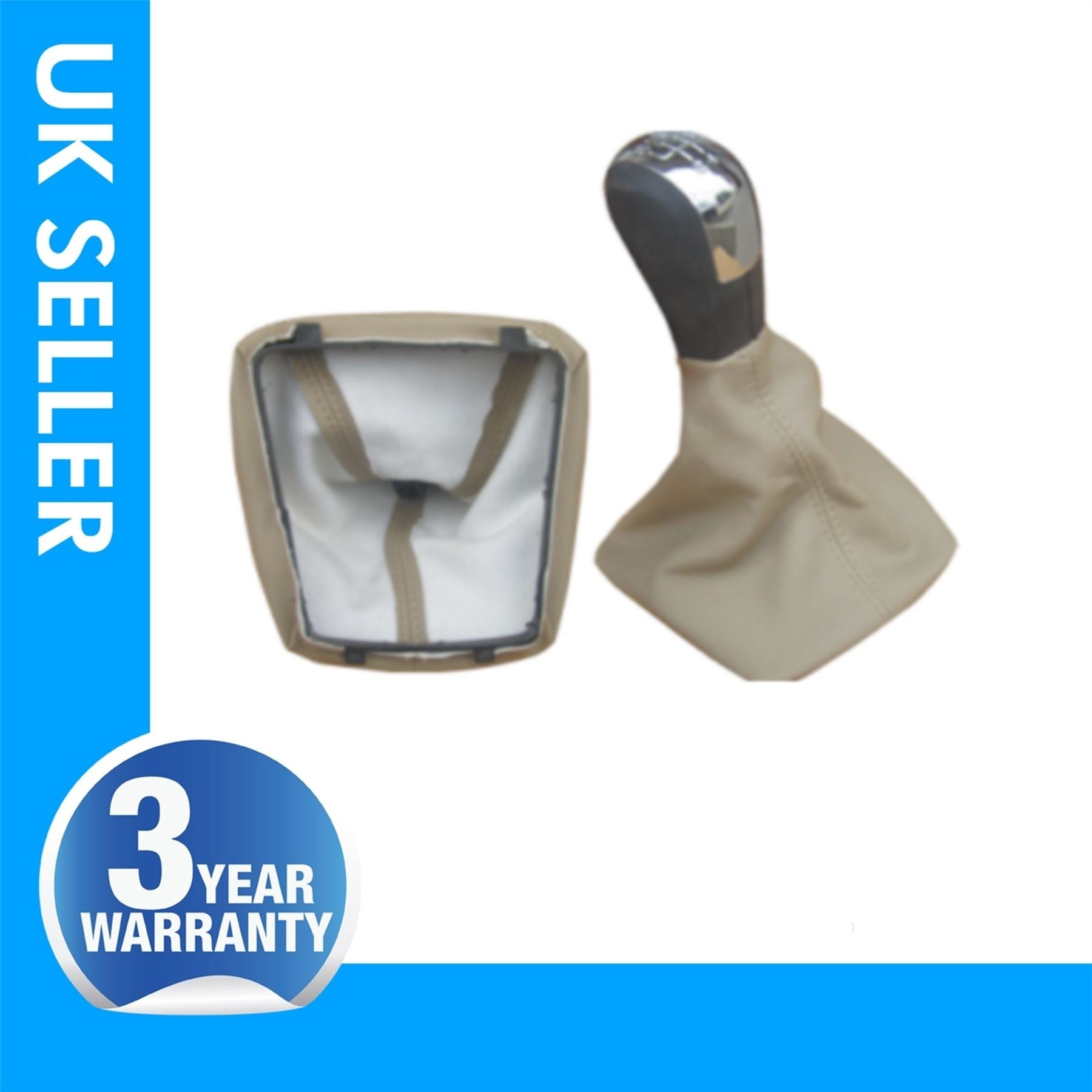 SKODA FABIA OCTAVIA 5 speed GEAR KNOB AND GAITER COVER grey