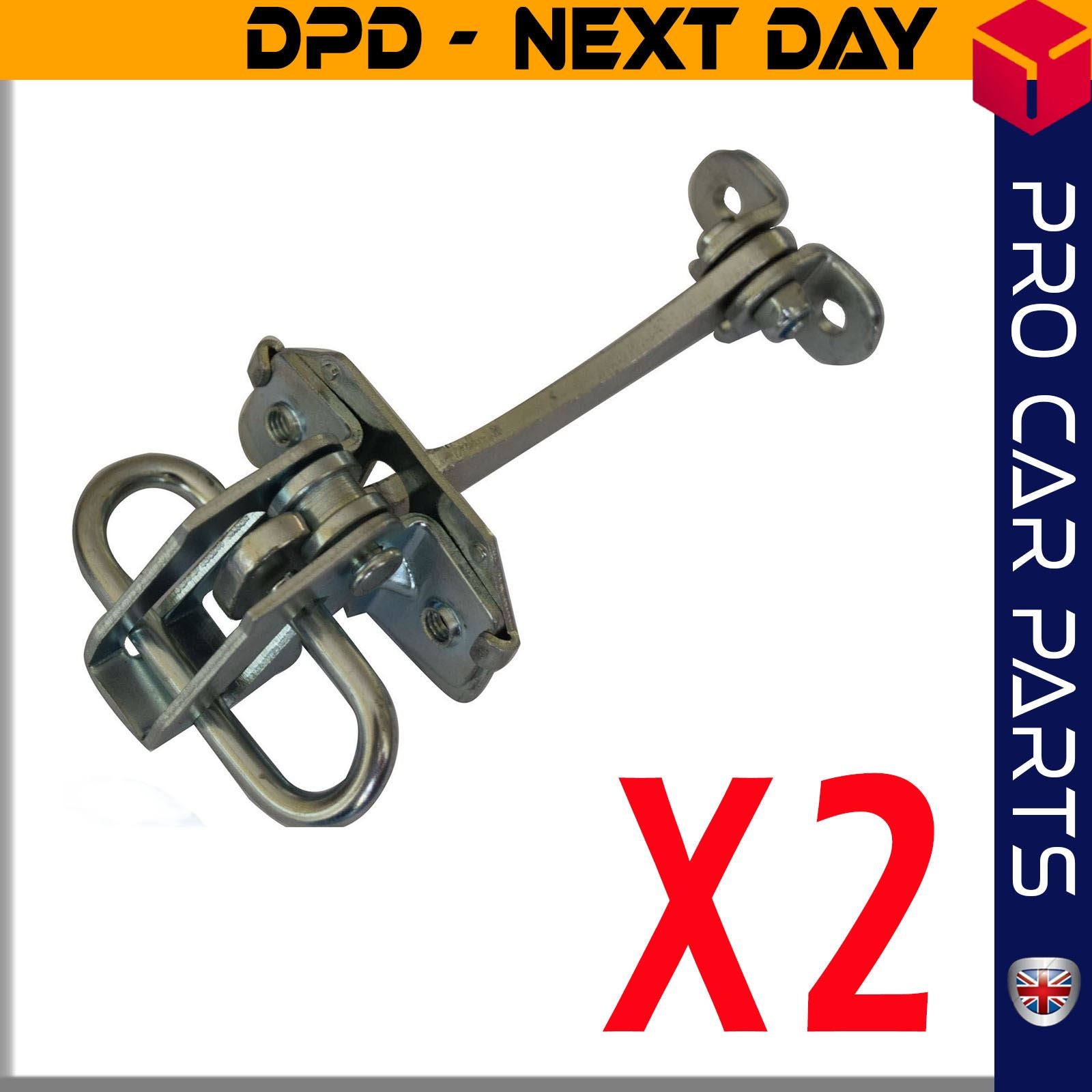 2 X Front Door Hinge Stop Check Strap Limitery Right and Left Side Fits FIAT Doblo Mk1 51772768