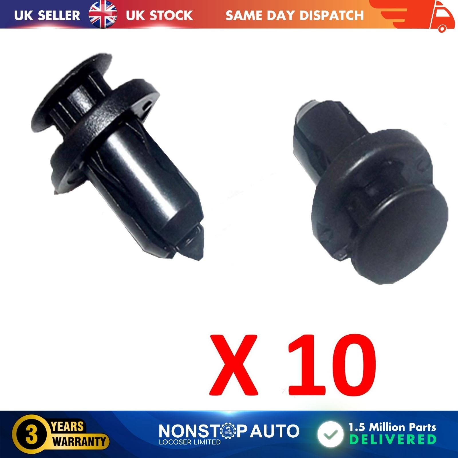 10X Trim Clips For INFINITI Fx G M Q30 Q50 Q60 Q70 QX30 QX70 NISSAN 200SX 350Z 370Z Almera Ariya Cefiro III Evalia GT-R Maxima Murano I II NV200 Pathfinder II III Primera Qashqai I III X-Trail I II IV SUBARU Forester Impreza Legacy II 01553-09241