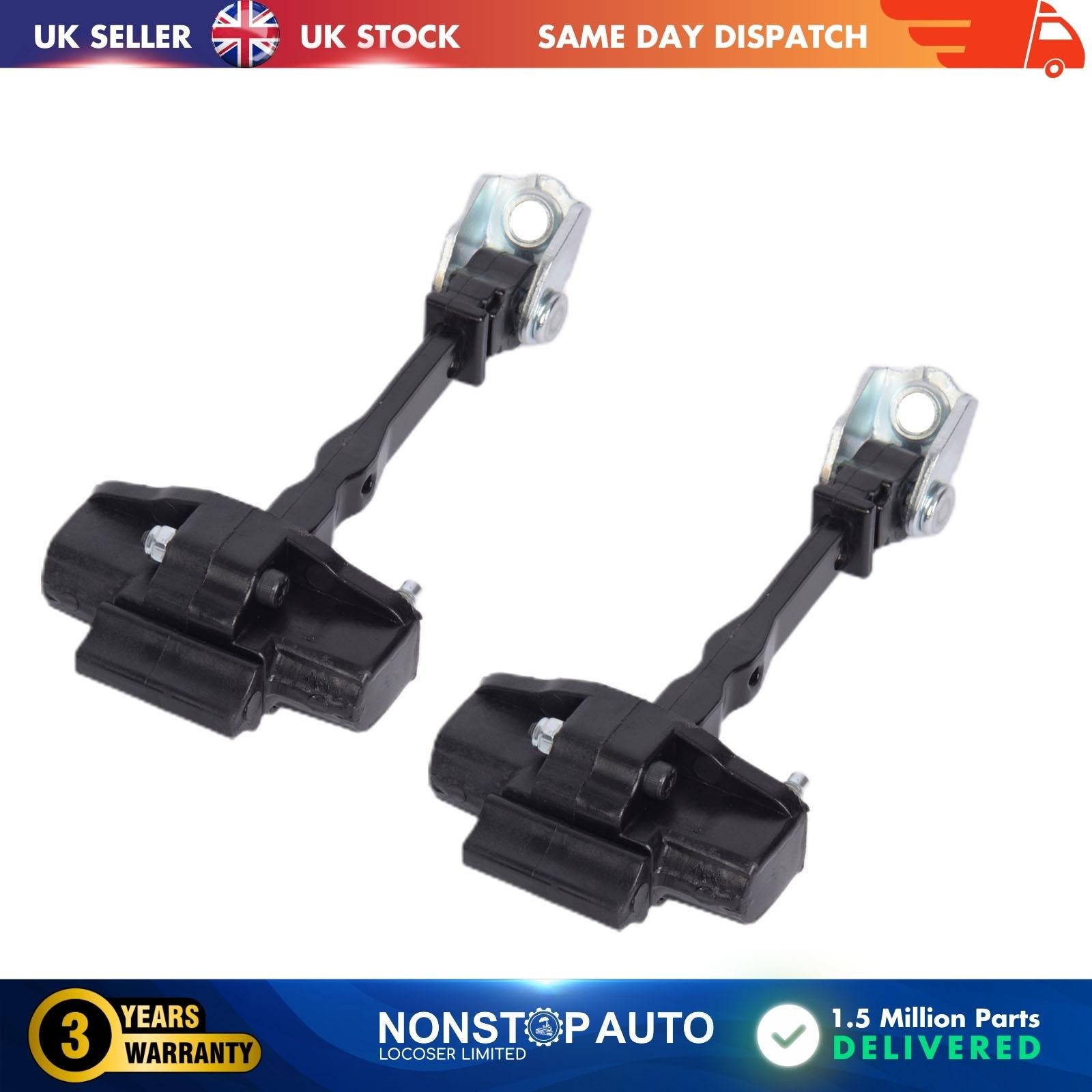 2 X Front Door Hinge Stop Check Strap Limitery Right and Left Side Fits VAUXHALL Grandland X 3551468