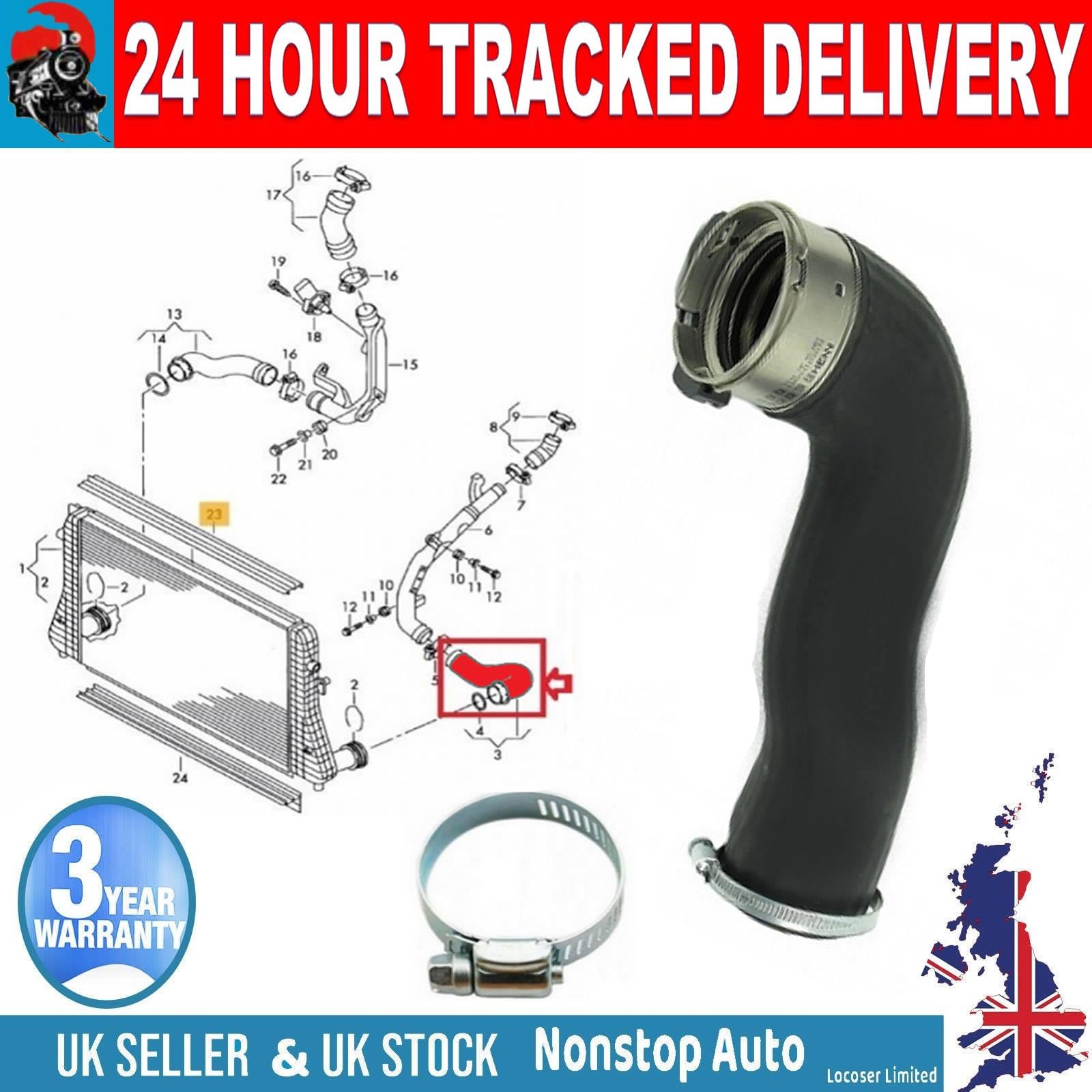 TURBO INTERCOOLER HOSE PIPE FOR VW BEETLE GOLF VI JETTA 2.0 TDI  AUDI A3 2.0 TDI 1K0145832R