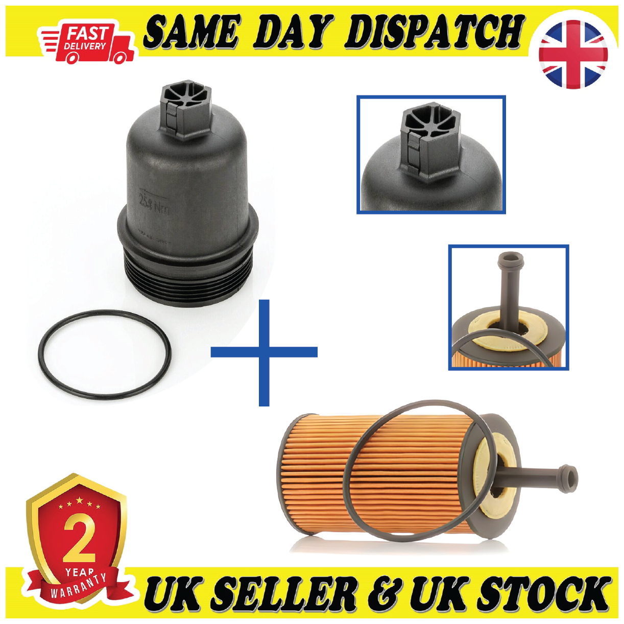 Oil Filter Cap Cover For CITROEN Berlingo C2 C3 Saxo Xsara PEUGEOT 106 206 306 307 Partner