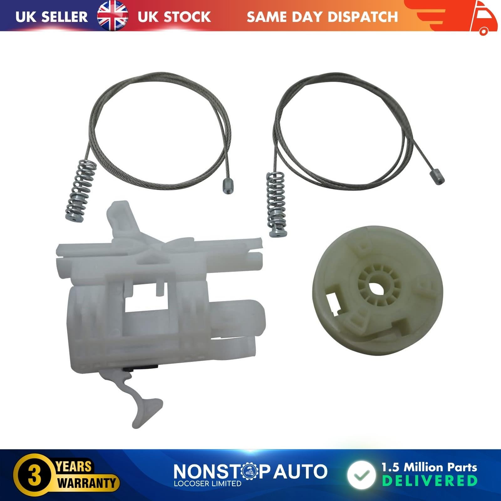 Window Regulator Repair Kit Right Side Fits Fiat 500 68070266AD