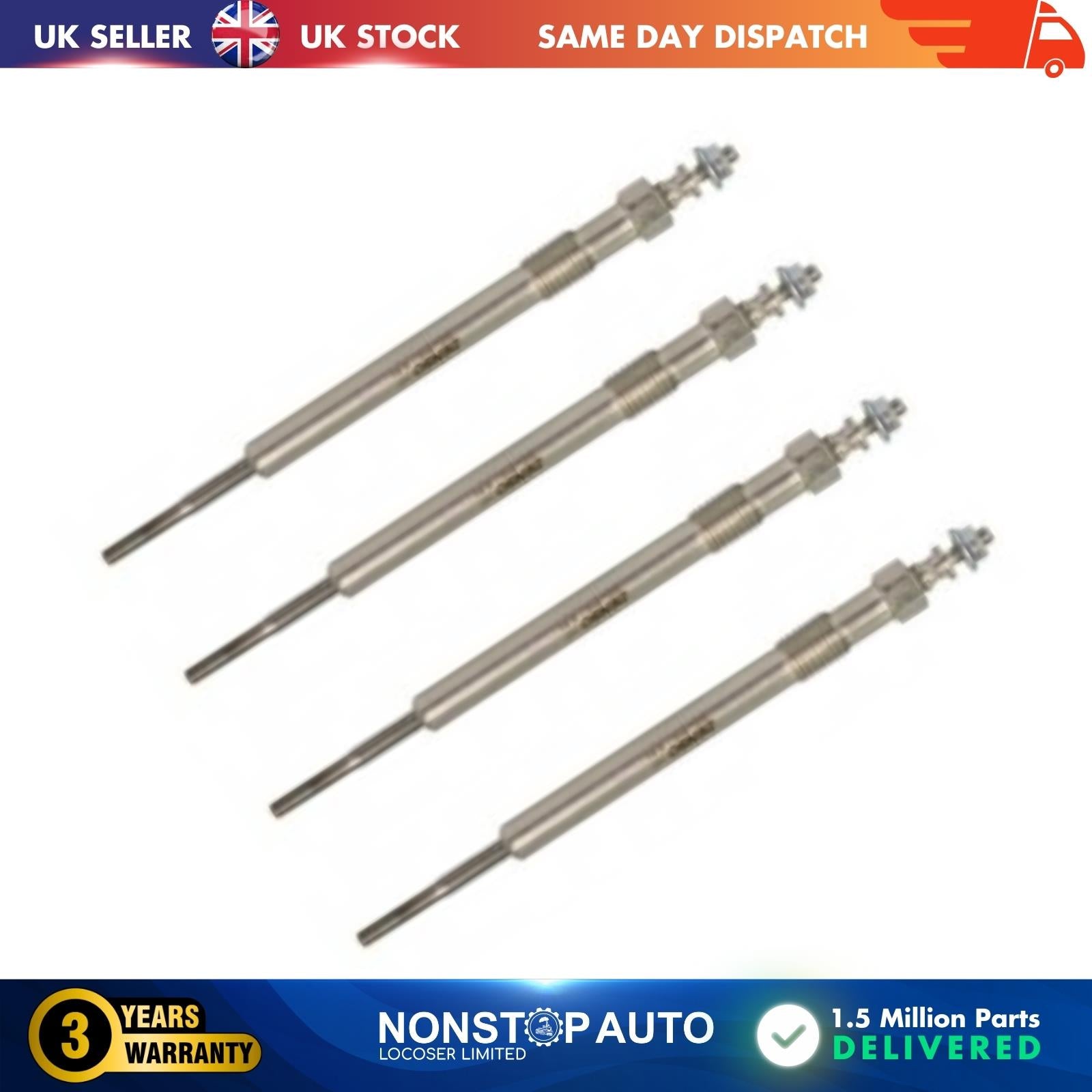 4X GENUINE GLOW PLUGS FOR  CITROEN JUMPER II FORD RANGER TRANSIT TOURNEO LAND ROVER DEFENDER PEUGEOTBOXER1682246780