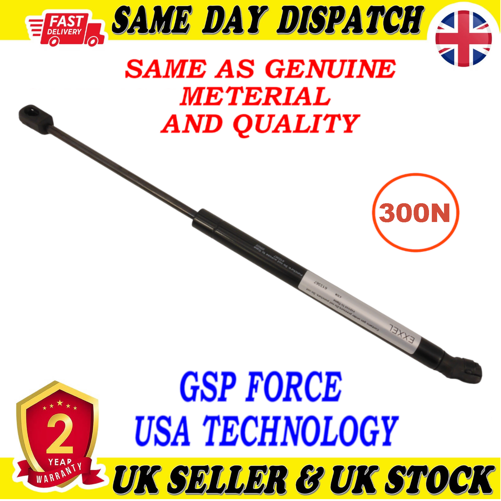 TAILGATE BOOT GAS STRUTS 300 Newton FOR LAND ROVER RANGE ROVER II ALR1050