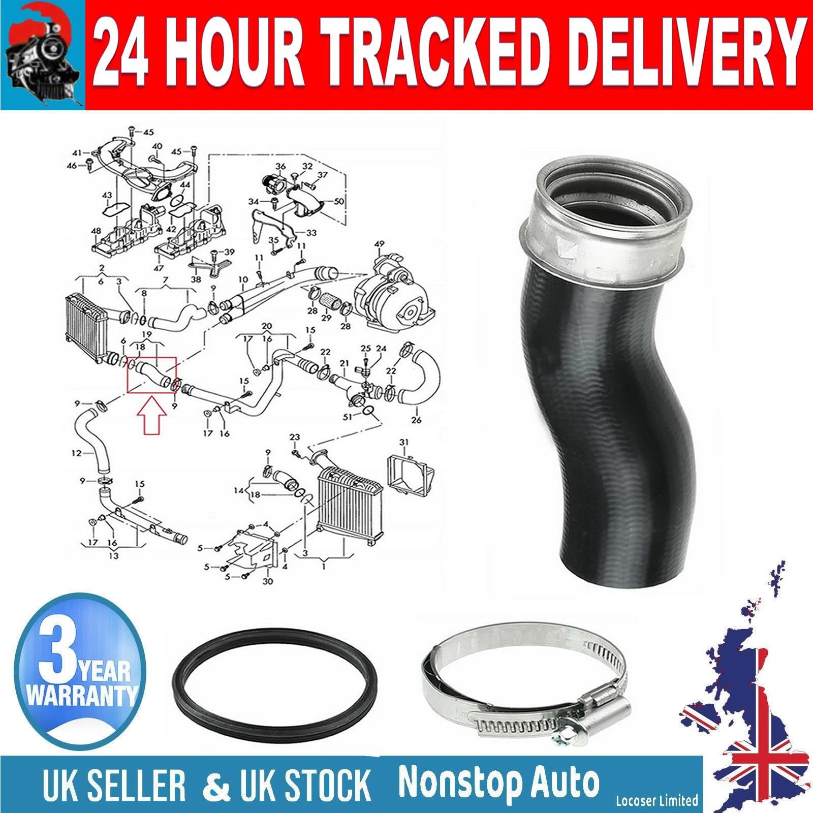 TURBO INTERCOOLER TURBO HOSE PIPE FOR AUDI Q7 3.0 TDI quattro VW SHARAN TOUAREG 7L6145708E
